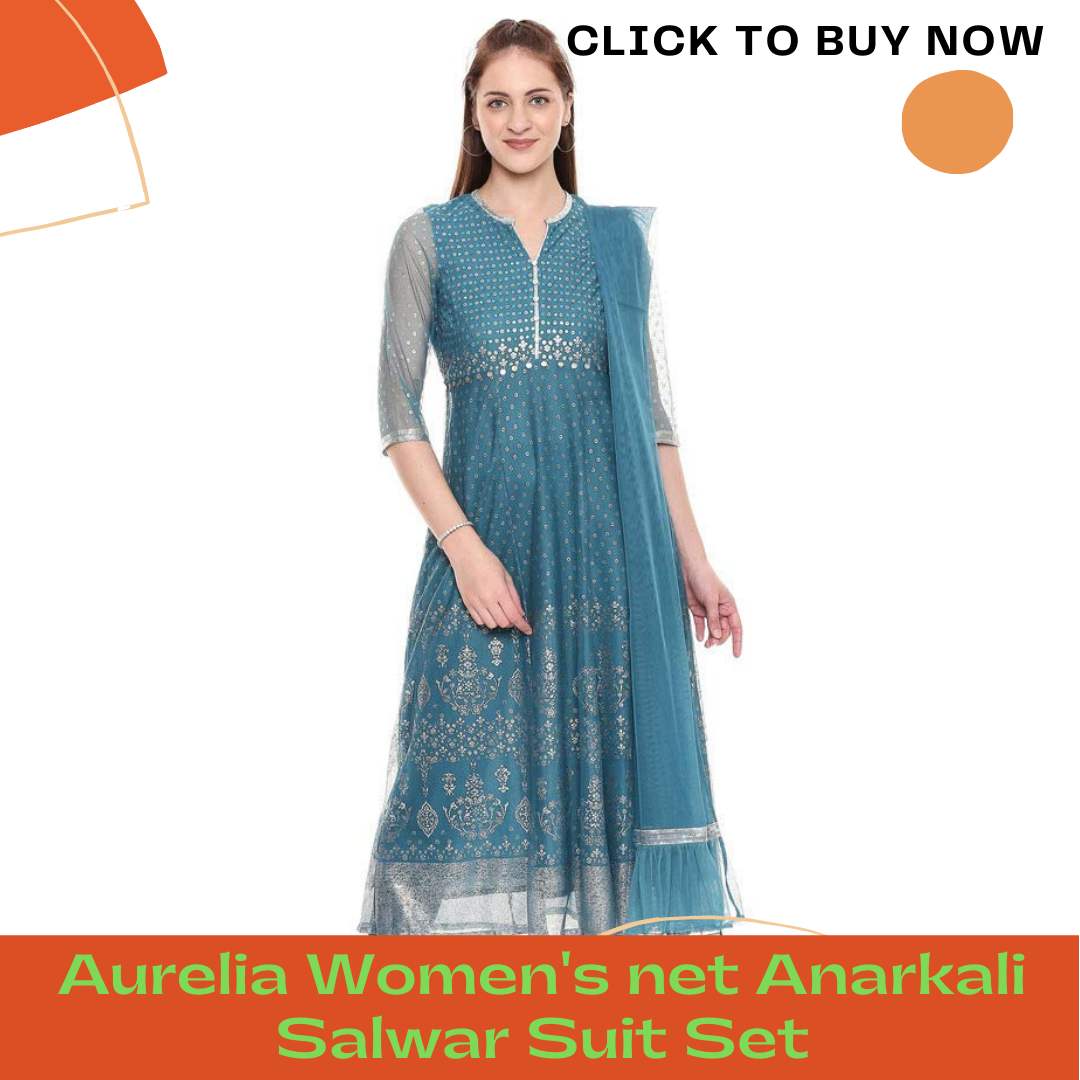 Aurelia Women's net Anarkali Salwar Suit Set